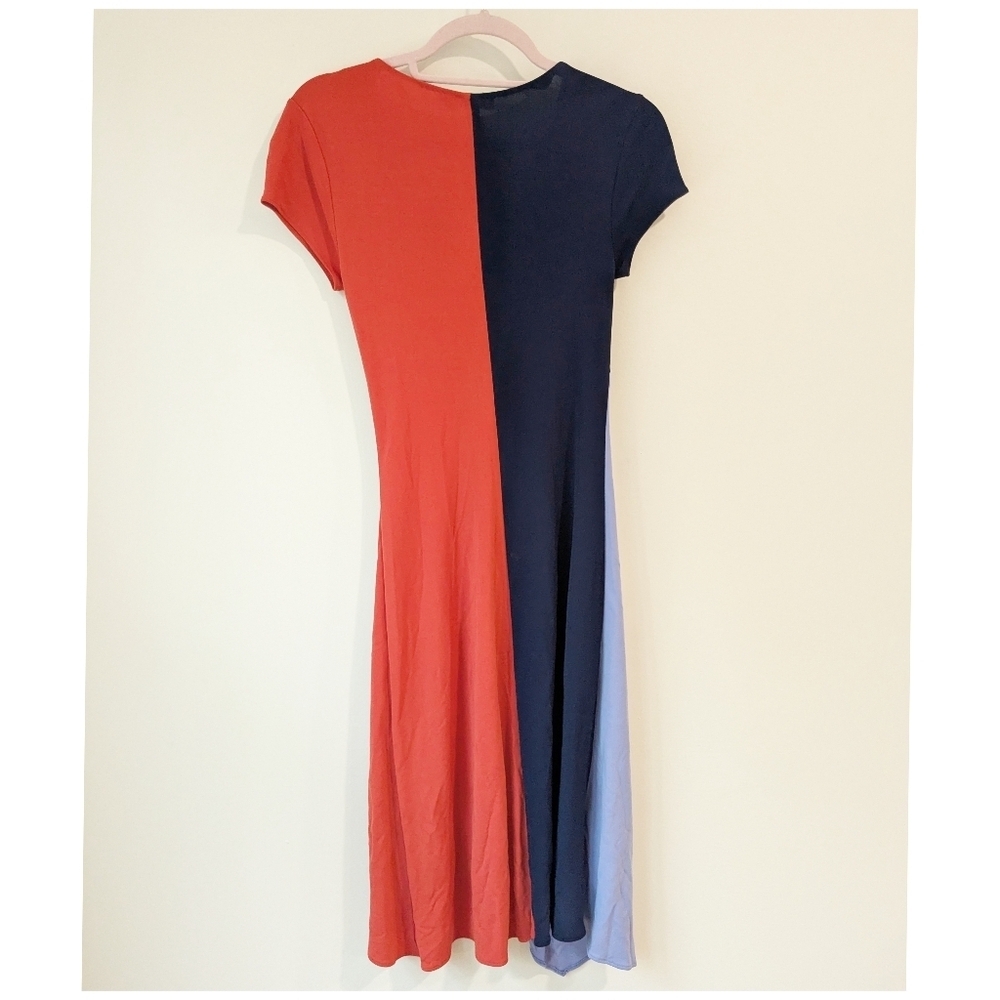 Tory Burch Walden Colorblock Asymmetrical Dress - Picture 7 of 7